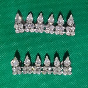 Pair of rhinestone and Crystal shoe clips
